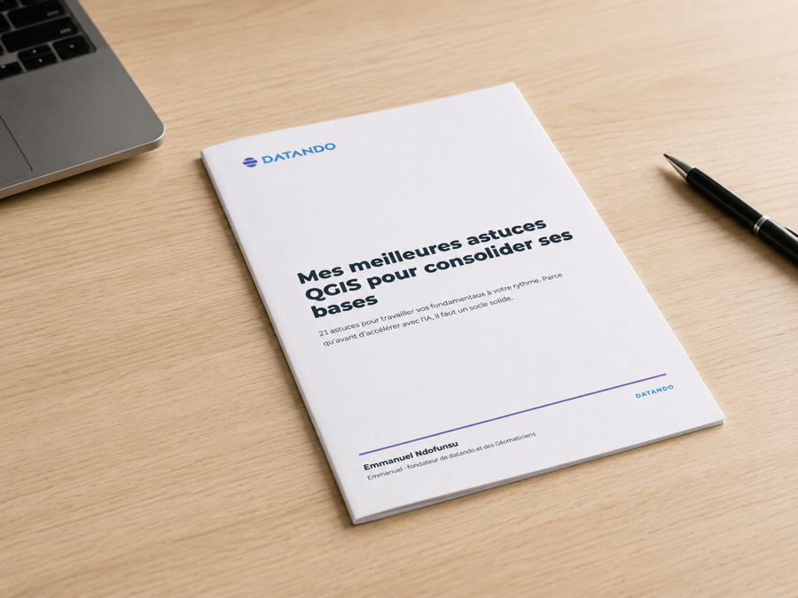 Couverture du guide des 21 astuces QGIS